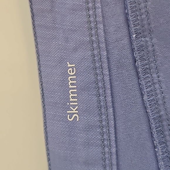 Gloria Vanderbilt Lillian Skimmer Pant Blue Capri Pull-on skimmer Cropped Casual - Picture 7 of 17